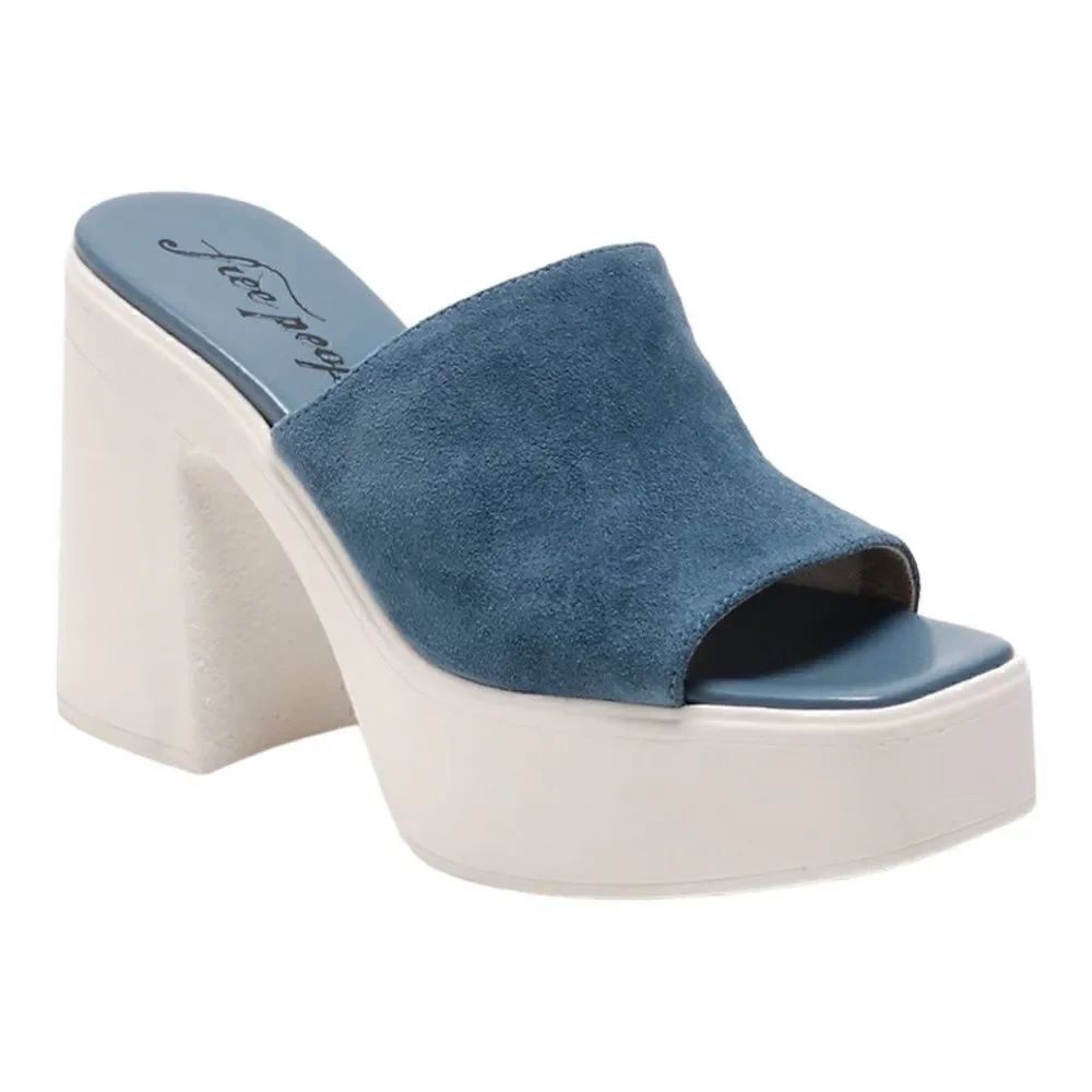 Free People Zoe Platform Sandal 40 EU / 10 M US, WINDING RIVER Combo